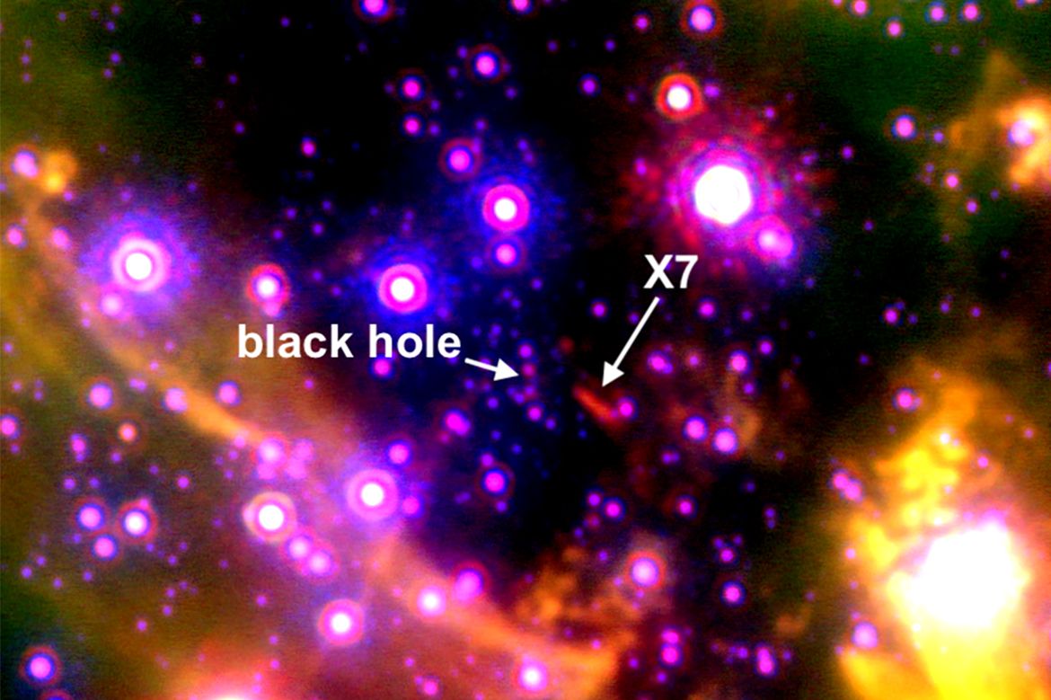 A mysterious object is being dragged into the supermassive black